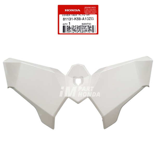 81131-K59-A10ZG Cover Rack Laci Kelelawar Kupu Kupu Vario 125 150 LED 2015 - 2017 Putih JKT