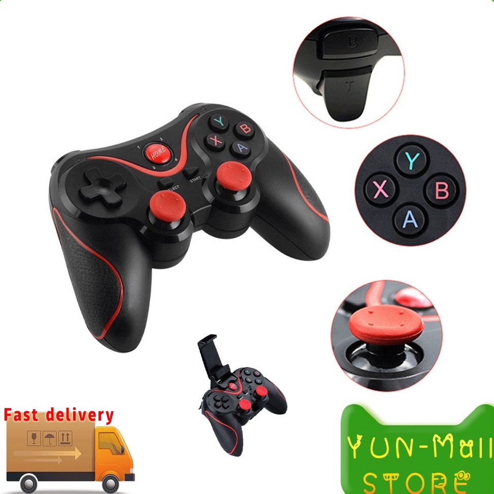[KODE SCLOH] YUN Mall  X3 Gamepad Joystick Bluetooth Plus Holder HP - X3 Wireless Controller HOPL