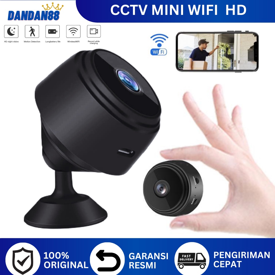 Paling Popular✤➘ Kamera Mini Cctv Wifi Camera Mini Tersembunyi Pengintai Keamanan Tanpa Kabel Bisa Sambung Ke Hp Wiraless Kualitas Hd 1080 A9 H100 ➝
