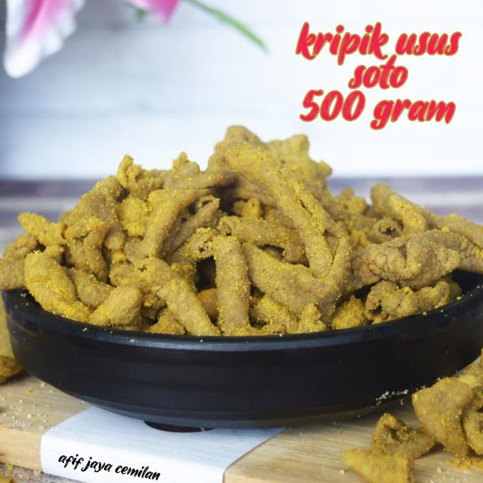 

KRIPIK USUS rasa SOTO 500 gram Afif Jaya Cemilan LUB