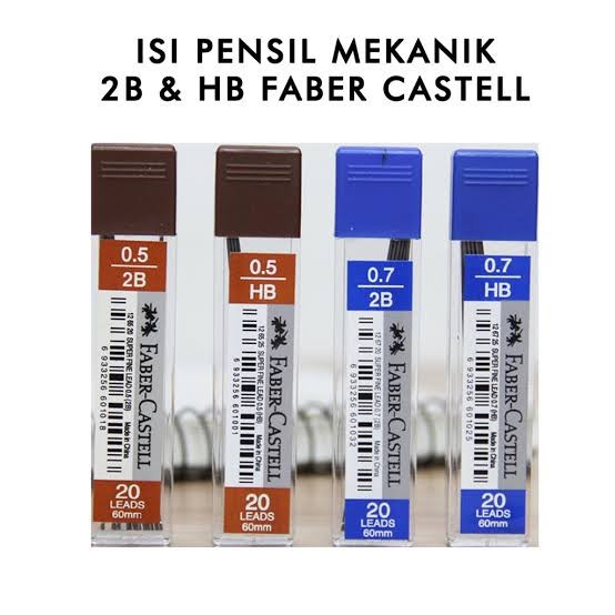

FABER CASTELL PENCIL LEAD 0.5 0.7 2B HB ISI PENSIL PILOT MEKANIK