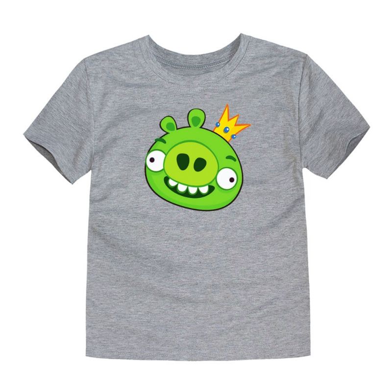 Baju Kaos Anak Angry Bird Pig Pakaian Atasan Anak Lengan Pendek Baju Oblong Anak 2-16Th Cod