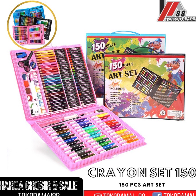 

PDG.24Jn23ᴺ ‣ PENSIL WARNA 150PCS - ALAT TULIS SET CRAYON COLOURING SET 150PCS ART