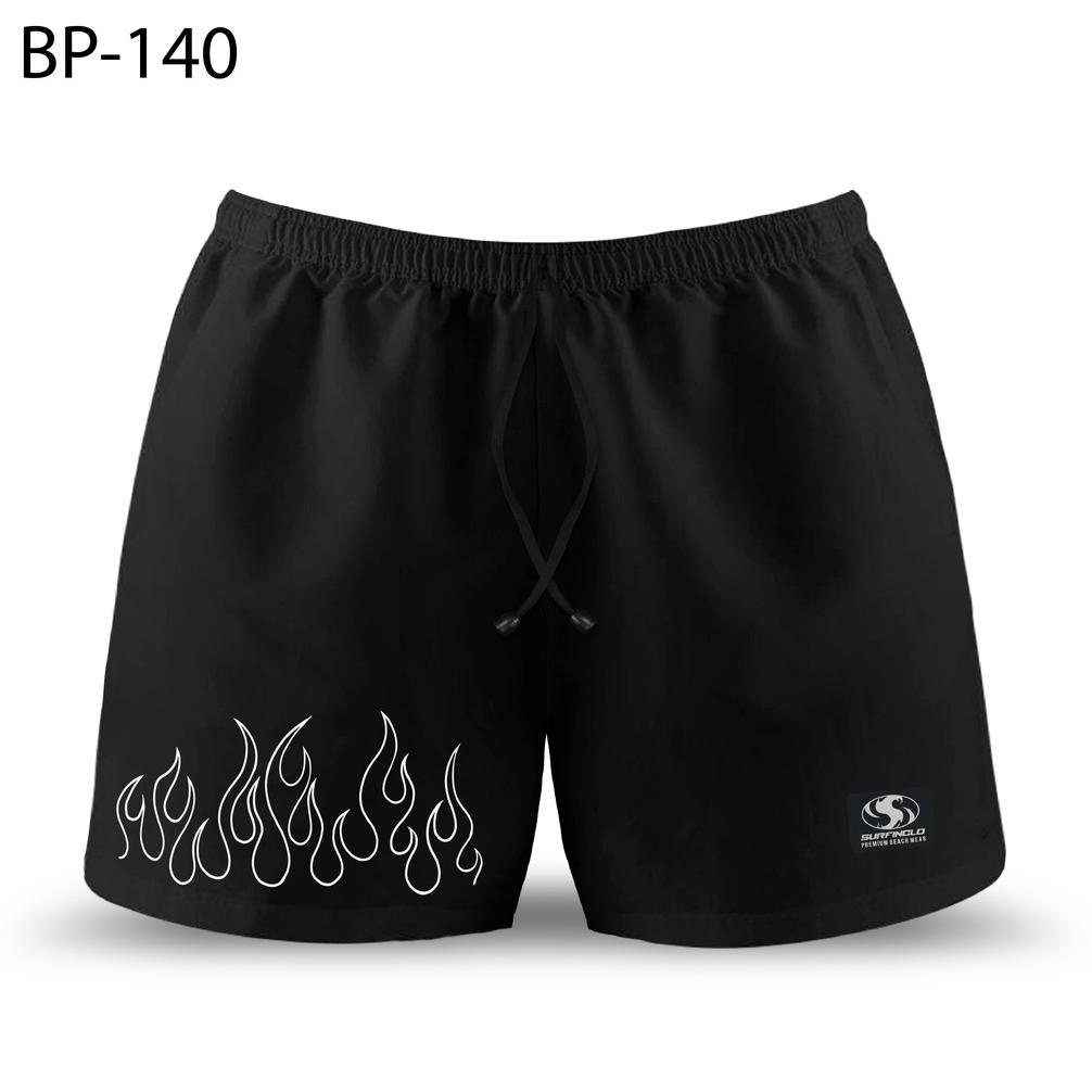 ( Bayar Ditempat ) Surfinclo Boxer Black White Fire 