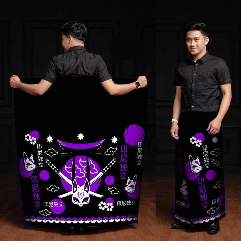 Terbaik Sarung Batik Motif Cat Akatsuki Sakura Japanese | Sarung Gus Azmi | Sarung Milenial anak mud