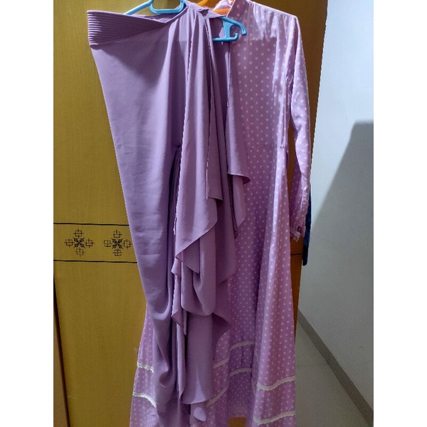 preloved fatima khimar sabila polka dress atelier angelina