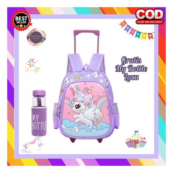 Tas Trolley Anak Perempuan Tad Ransel Murah Tss Rensel Troley Ransel Koper Sekolah Paud Sklh Anak La