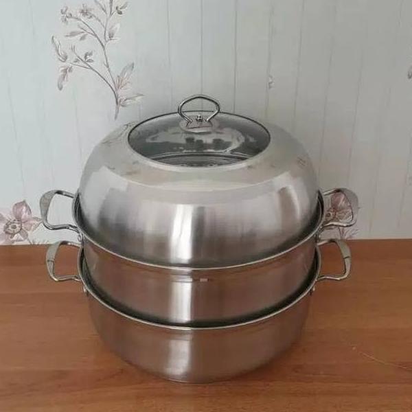 STEAMER JEHO STEAMER POT 32 CM STAINLESS STEELL PANCI KUKUS PANCI SUSUN EL09I09A82L