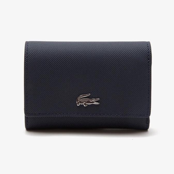 DOMPET WANITA LACOSTE WOMENS LACOSTE ANNA SNAP FRONT WALLET DOMPET WANITA - BLUE EL09I09A82L