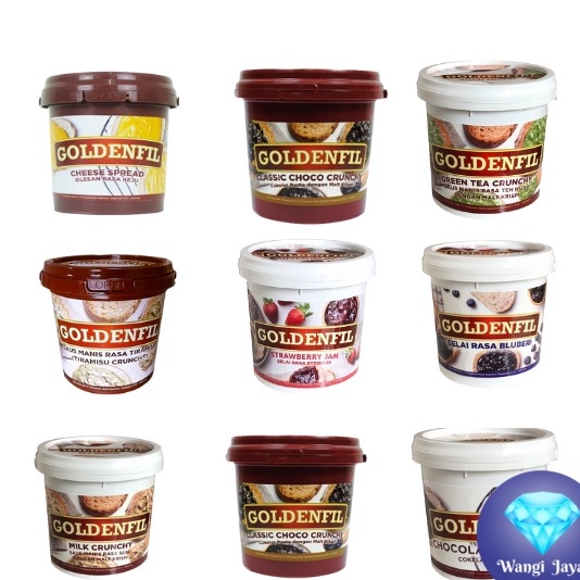 

Discount | FG2 | Murah!!! Goldenfil 1kg/Selai Goldenfil 1 Kg Choco crunchy,tiramisu,hazelnut,green tea,strawbery,