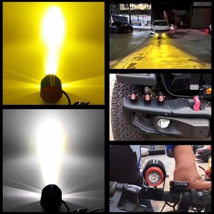 Lampu Tembak Plus Kipas Sorot Motor Led Laser D2 Foglamp Mini Projie