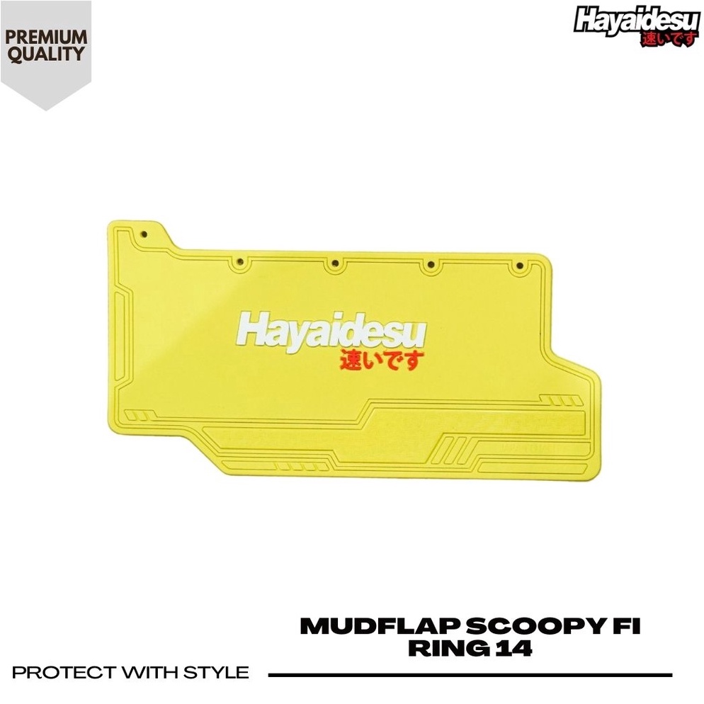 Terbaru!!!! Hayaidesu Mudflap Scoopy 2014-2016 Penahan Lumpur - Premium