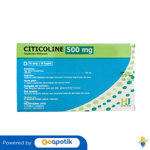 CITICOLINE HEXPHARM 500 MG BOX 100 KAPLET