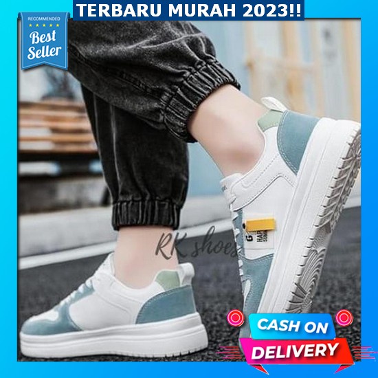 Sepatu Pria Casual Sneakers Pria Kerja Sepatu Cowok Keren Sneker Olahraga Sneaker Putih Sepstu Sekol