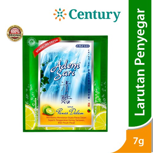 

Adem Sari Sachet 7gr/Sakit tennggorokan/Radang/Radang tenggorokan/Batuk/Sariawan/Korona