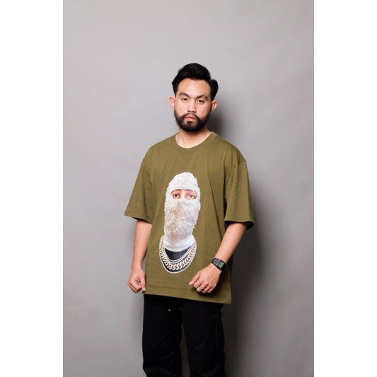 IH NOM UH NIT MASK OFF OLIVE TEE