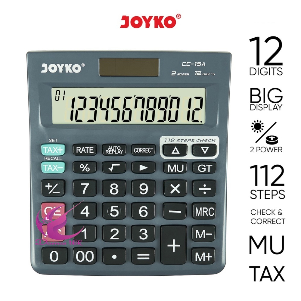 

Calculator Kalkulator Joyko CC-15A 12 Digits Check Correct
