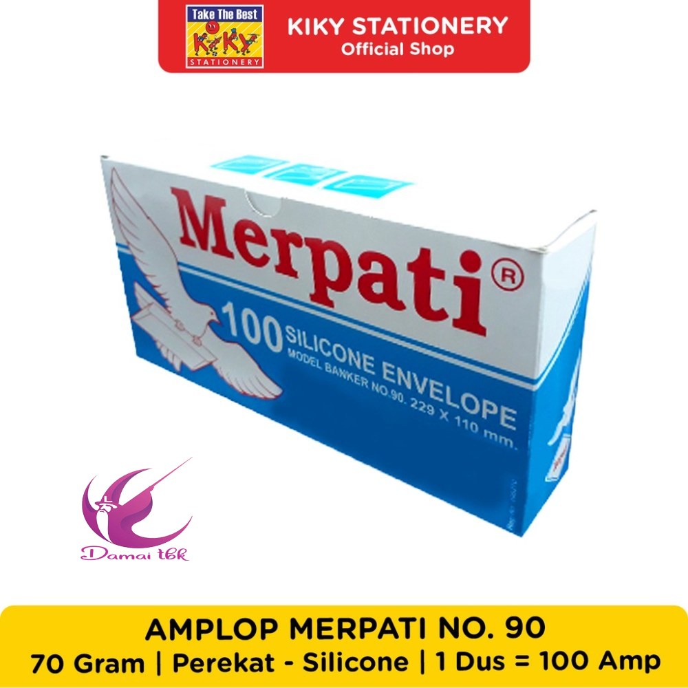 

Kiky Amplop Putih MERPATI 90 70GR Biru