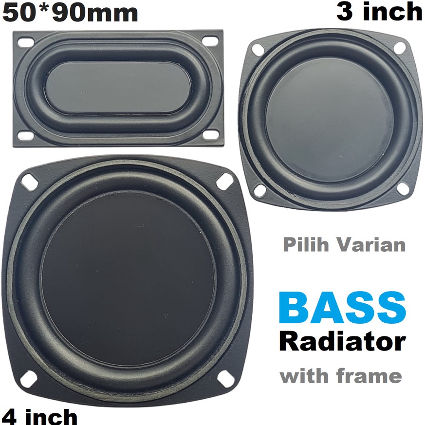 3NS6-B PASSIVE RADIATOR DIY 4 inch Speaker Pasif Rakitan Subwoofer Sub Woofer Low Bass BOOM BOX 357➪