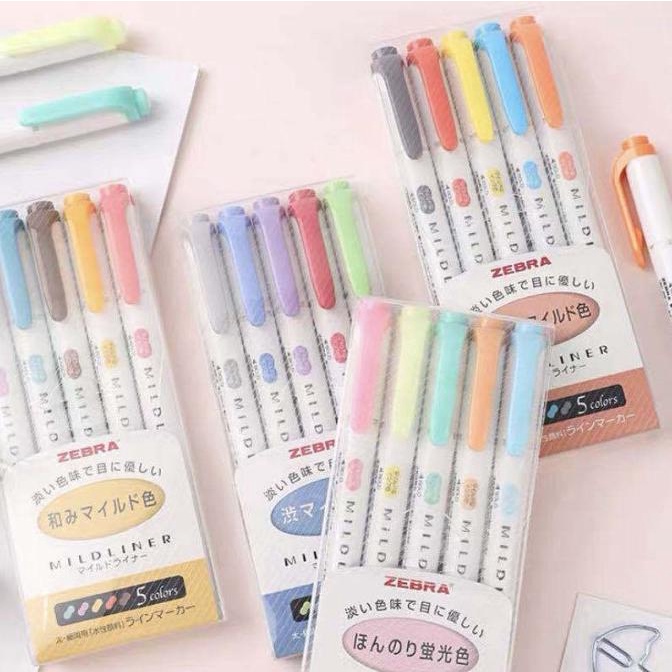 

Zebra Mildliner Set 5 Warna