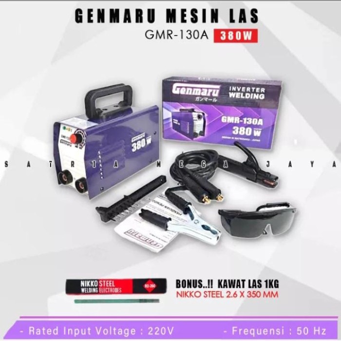Terlaris Mesin Las Listrik 380 Watt Igbt 130A Genmaru Low Watt Bonus Kawat Las