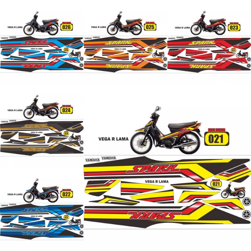 striping Vega R lama  Decal Vega R old  sticker Vega R 2004