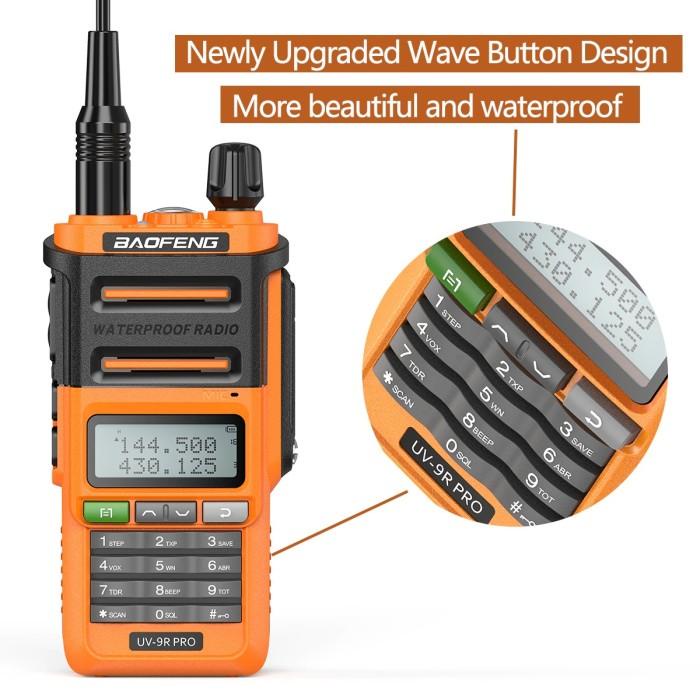 Ht Bf Uv-9R Pro Ip68 Waterproof Walkie Talkie 18W 9800Mah