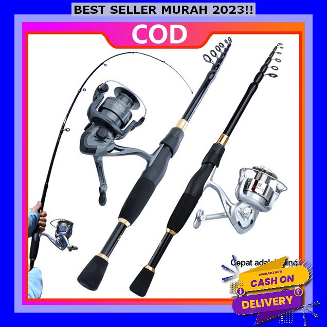 Yudo Pancing Set Joran Pancing  Ultralight Weight Spinning Fishing Rod Dan Rasio Gear Max Drag Panci