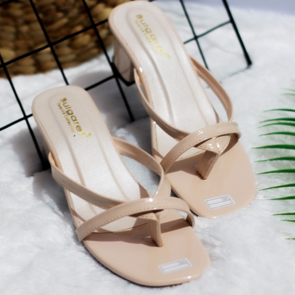 Sandals Heels Tali Wanita GRIETA Block Heels R 90