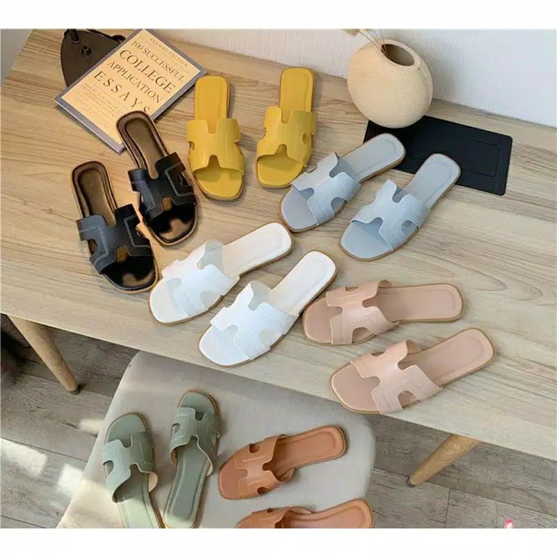 flash sale 7,7 Slip Sandal Wanita Teplek Model H Sintetis