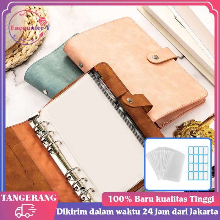 

Best Seller A6 Binder Budget Planner Portable Cash Envelope Binder Pu Leather