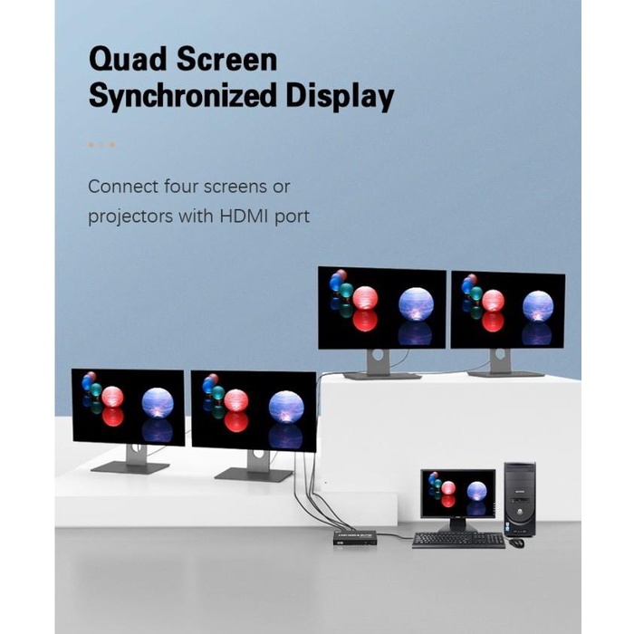 Hdmi Splitter Bafo 2 Port / 4 Port / 8 Port 4K Original