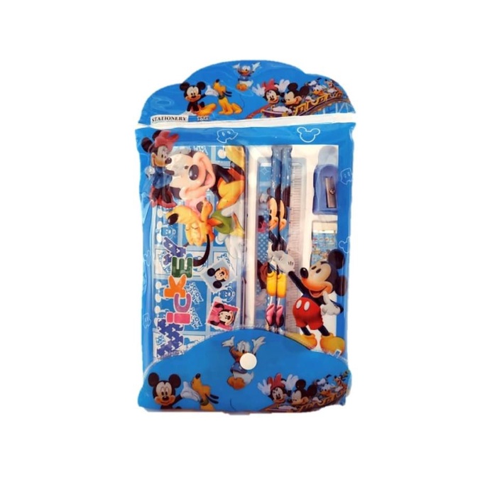 

Paket Alat Tulis + Tempat Pensil Kaleng + Pouch Plastik Mickey Mouse 036