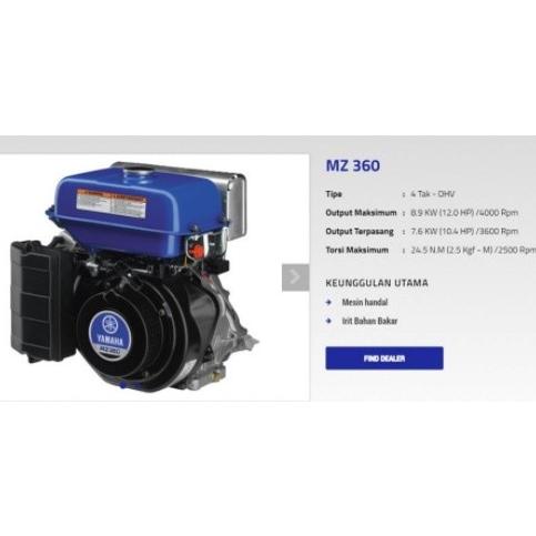 Mesin Ketinting-Mesin Penggerak-Mesin Serbaguna Yamaha Mz 360 Original
