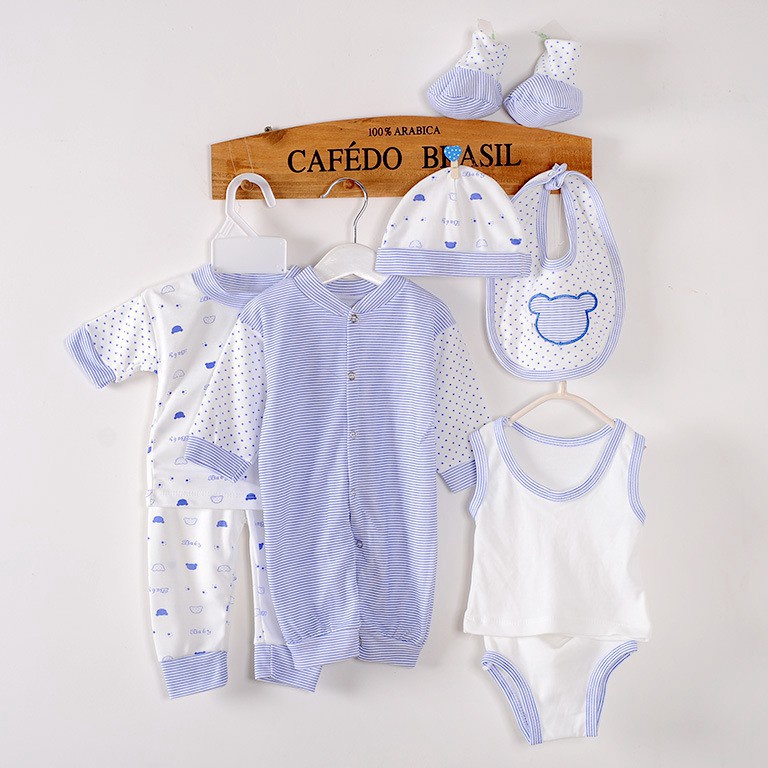 8 in 1 pakaian Bayi Baby Set Cartoon Animal Print (unisex) 0-3 Bulan v05 ▫ PDJ.10Jn23ᴳ