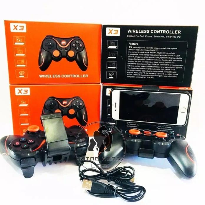 GRATIS ONGKIR GAMEPAD BLUETOOTH X3 PLUS HOLDER / BLUETOOTH X3 GAME CONTROLLER HP