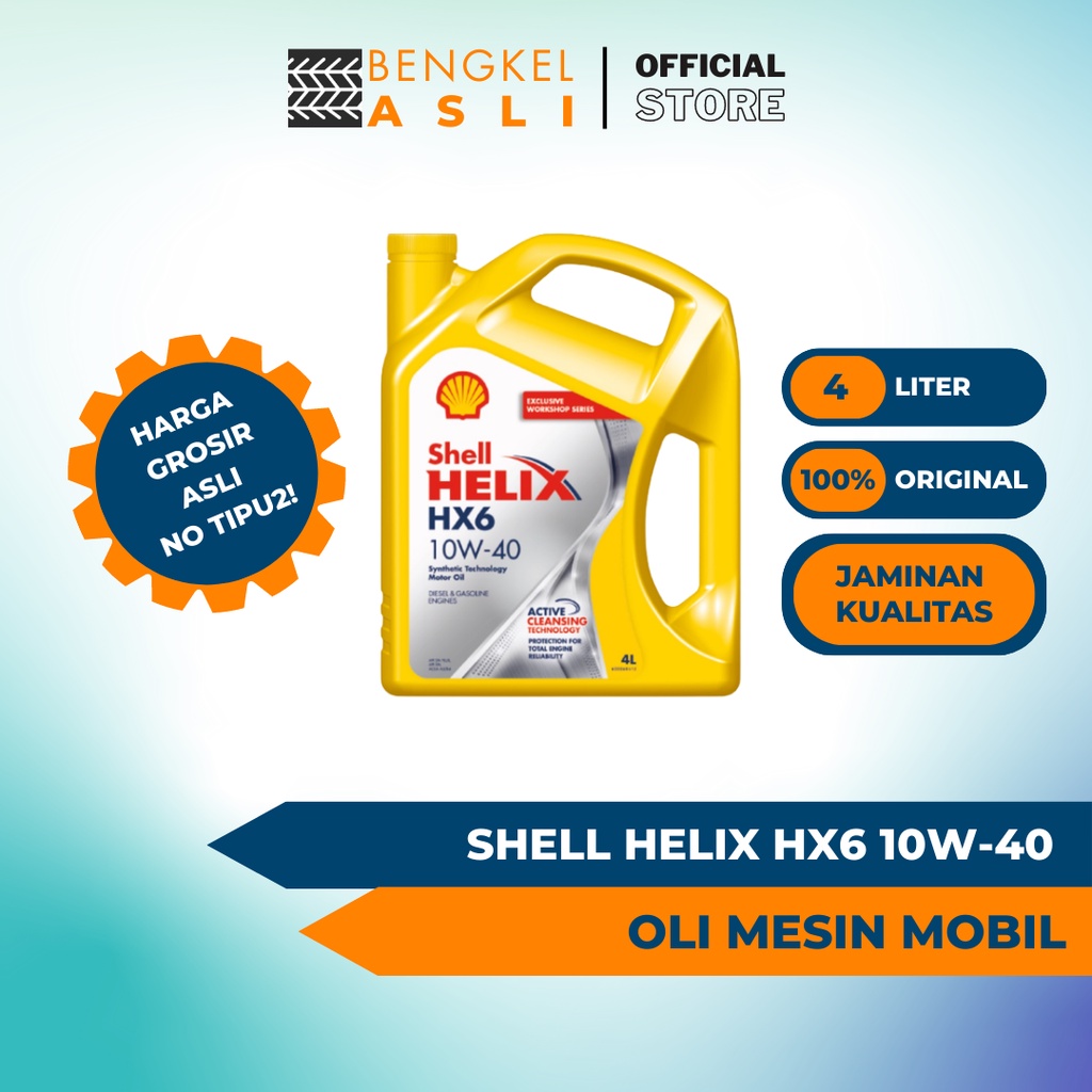 Oli Mobil SHELL Helix HX6 10W-40 4 Liter