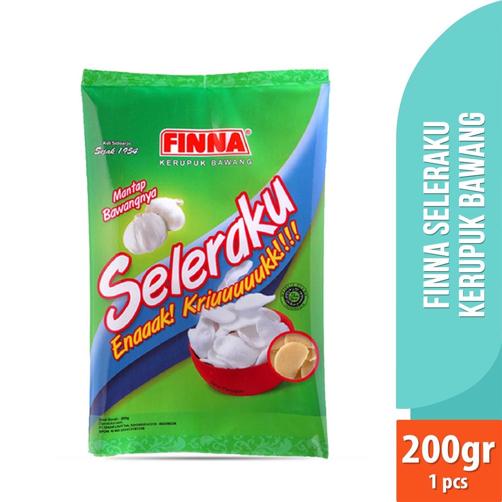 

Lauk Snack Finna Seleraku Kerupuk Bawang 200gr