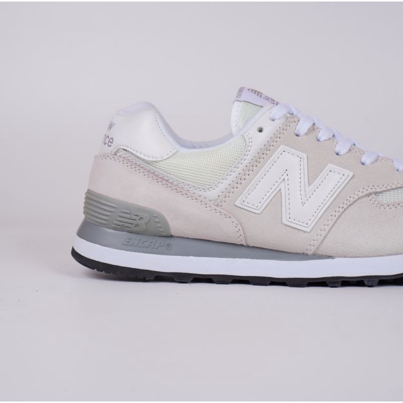 Sepatu New Balance 574 Light Grey White