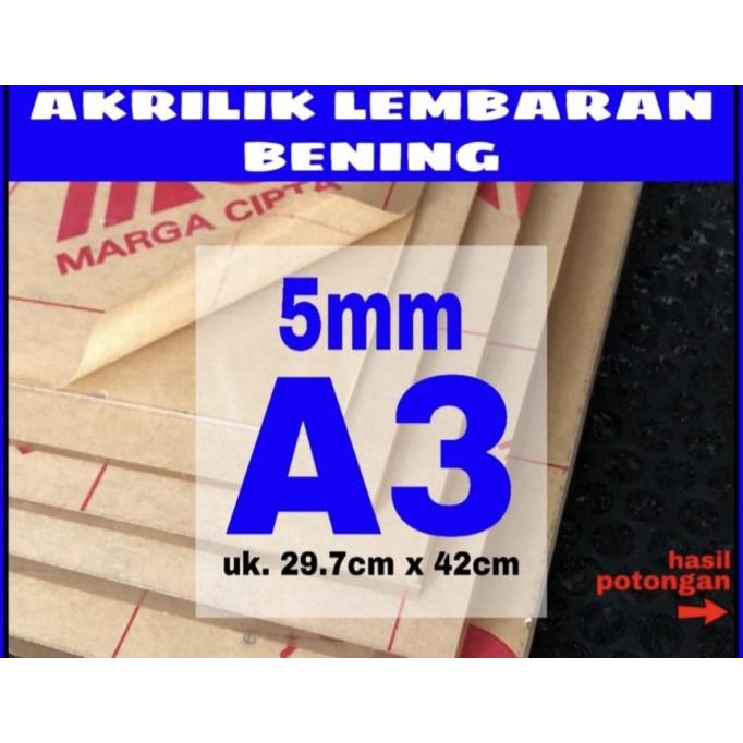 

Acrylic / akrillik lembaran mc 5mm A3 42 x 30 cm tom01