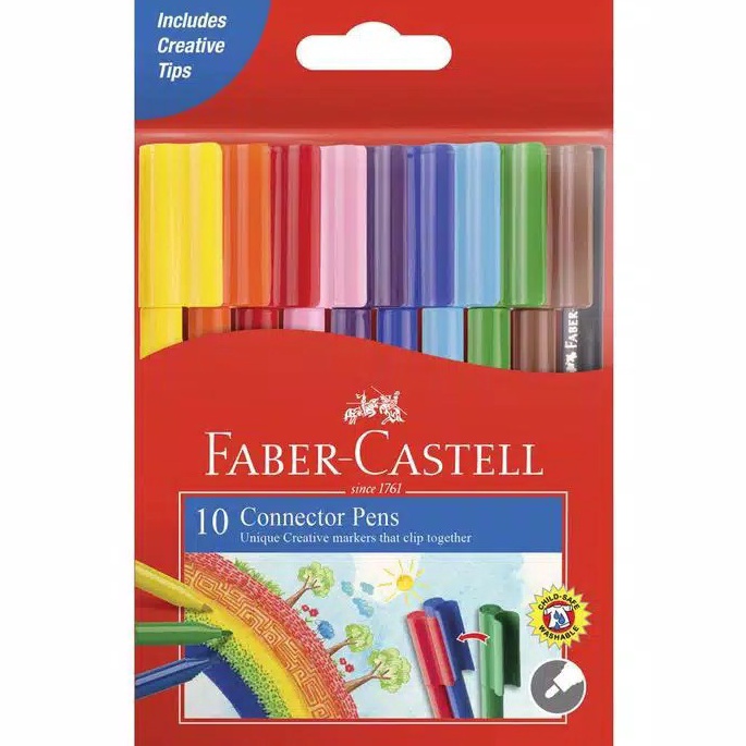 

Dijual murah Connector Pen 10 warna Faber Castell / Spidol Mewarnai kreatif Faber Castell S8S