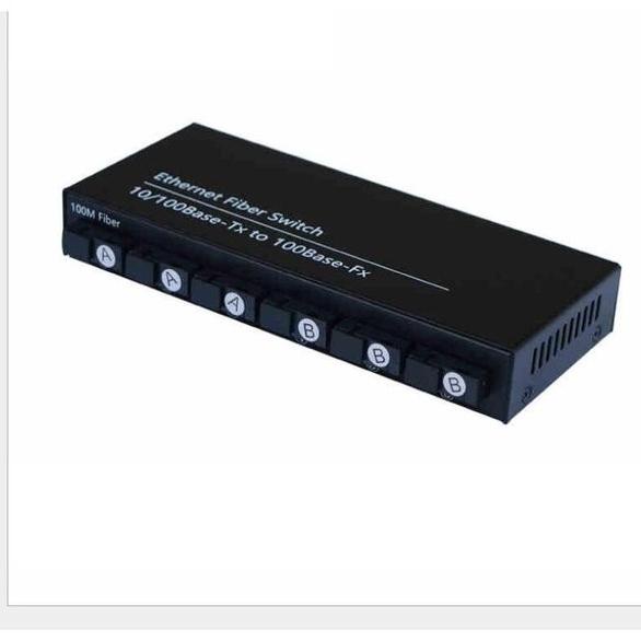 Media Converter 100M 6 Port Sc Plus 2 Port Rj45 Optic Optik Fiber Conv Original