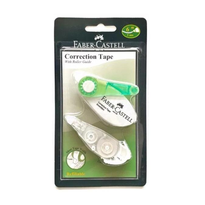 

CORRECTION TAPE FABER CASTELL WITH ROLLER GUIDE FREE REFIL