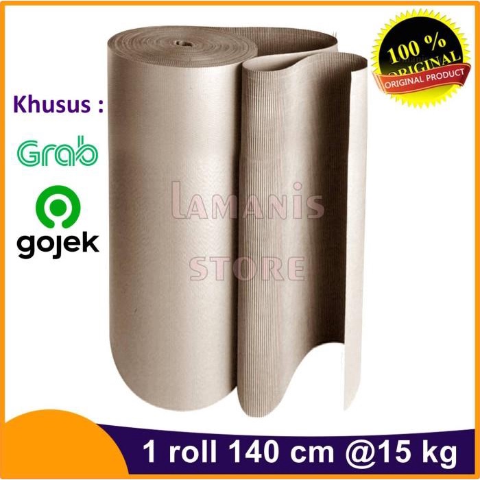 

Paper Kardus Single Face Roll 140 Cm Karton Lembaran Gulung Packing Pindahan