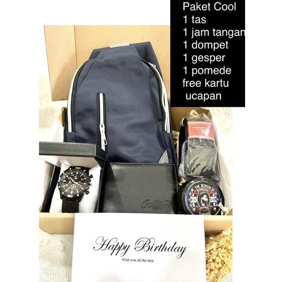 

Pria Hampers Kado Gift Box Cowok Lelaki Ulang Tahun Wisuda Birthday Graduation New Year