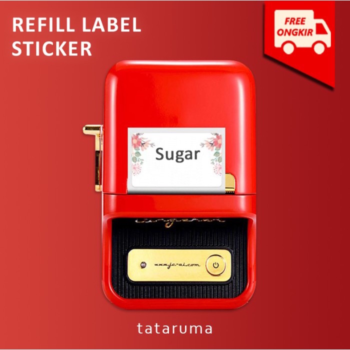 

Aurealiamall Label - Label Refill Sticker Thermal Printer Abe Size 4X2Cm