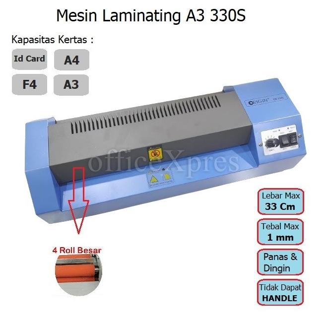 Mesin Laminating OR 330 S / Laminating A3 / Laminator Kertas A3 Origin