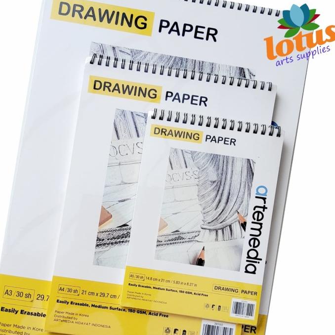 

Artemedia Drawing Paper Book A3 Wirebound Sketchbook 150gsm 30Sheets