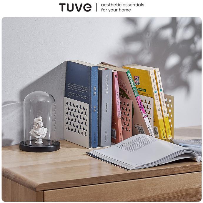 

TUVE SEIKA Penahan Buku Rak Buku Pembatas Organizer Book