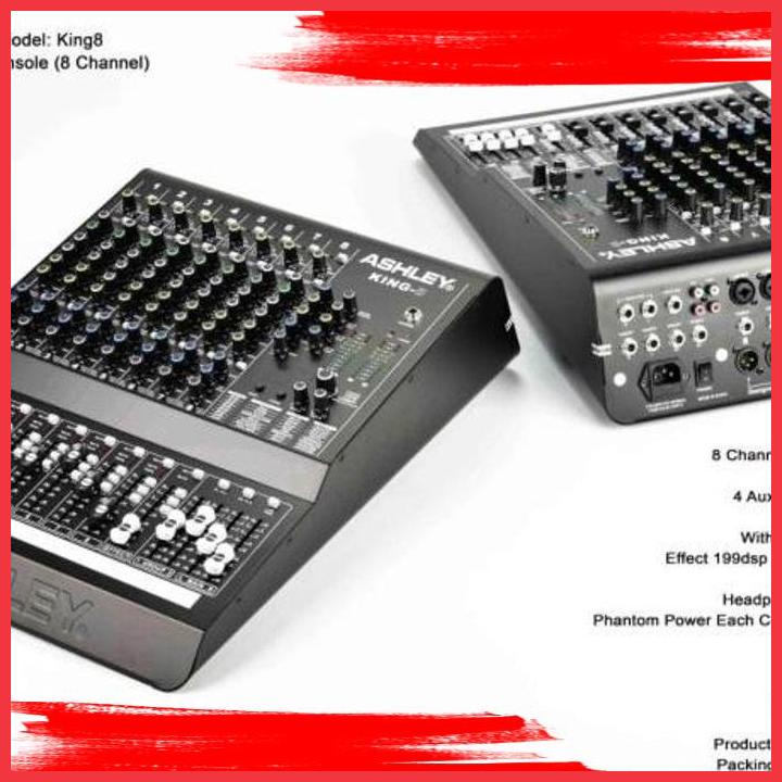 (TURB) MIXER AUDIO ASHLEY KING 8 NOTE ORIGINAL USB ASHLEY KING8 ASHLEY KING 8